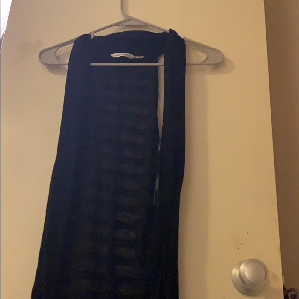 Black sleeveless cardigan